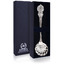 Серебряная ложка для икры с мелким объемным орнаментом на ручке Богема 063ЛЖ00001